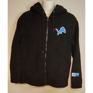 Detroit Lions NFL Ultra Game Full Zip Sherpa Hoodie Women's Medium